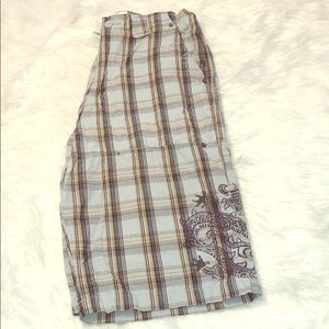 Big boys plaid cargo shorts